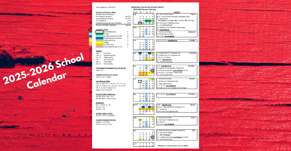 2025-2026 School Calendar